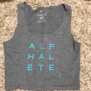 Alphalete crop top gray